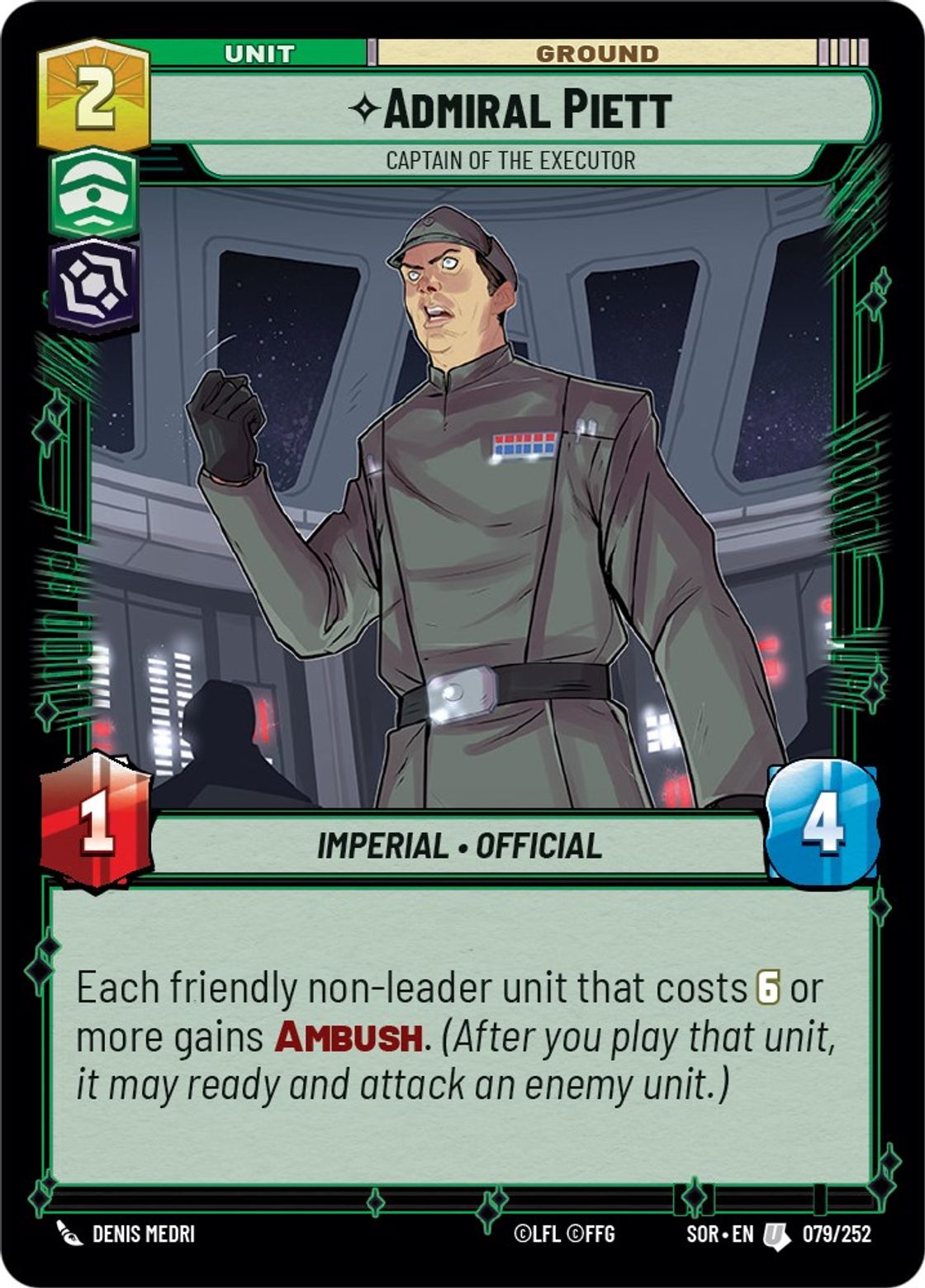 Admiral Piett, Captain of the Executor