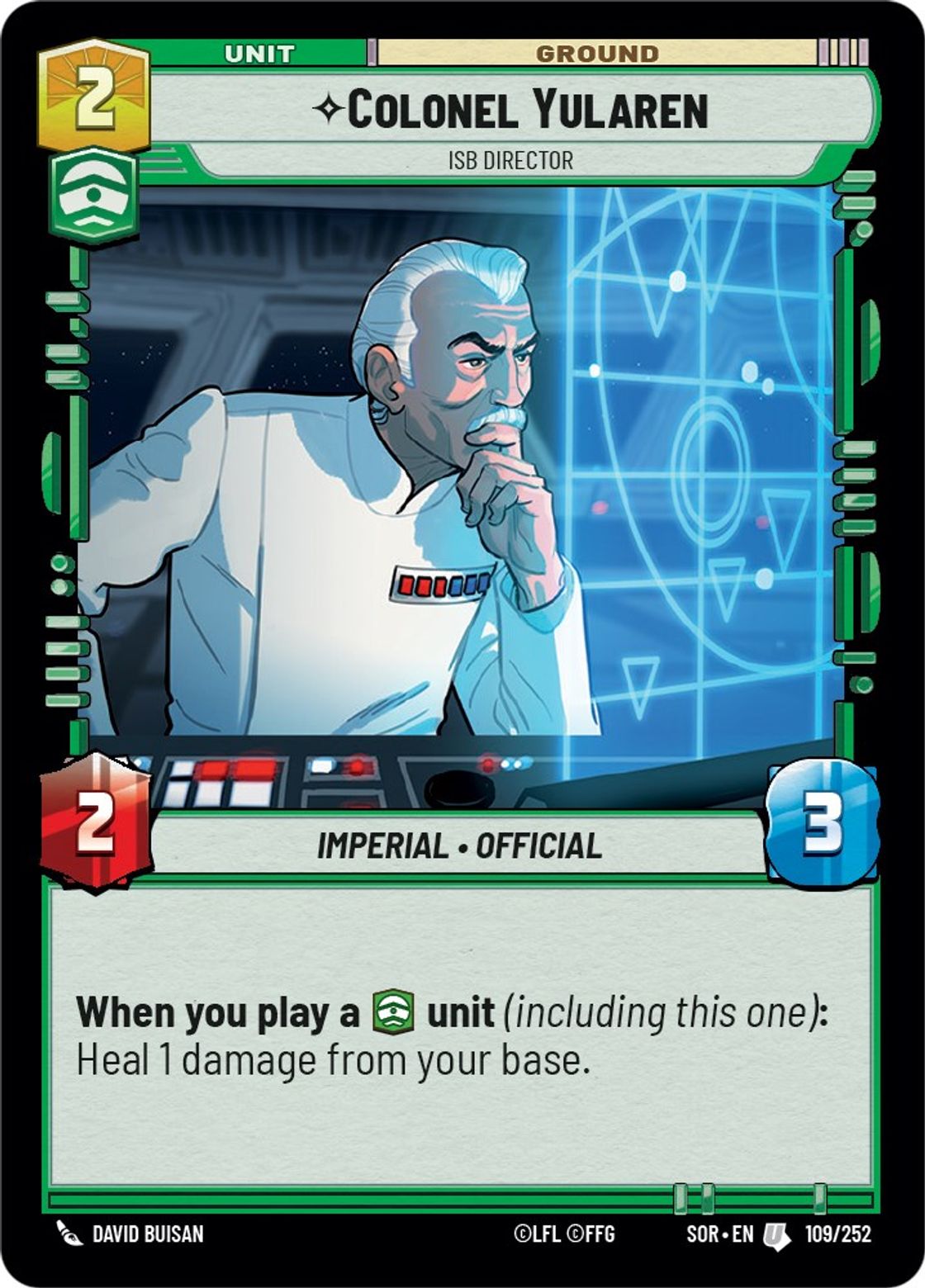 Colonel Yularen, ISB Director — Spark of Rebellion 109