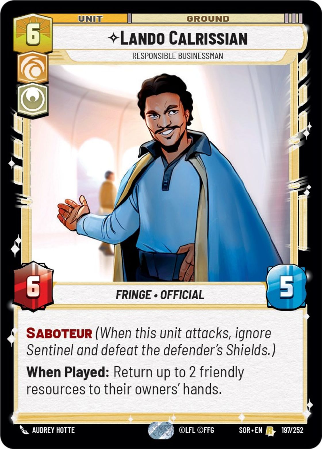 Lando Calrissian, Responsible Businessman — Spark of Rebellion 197
