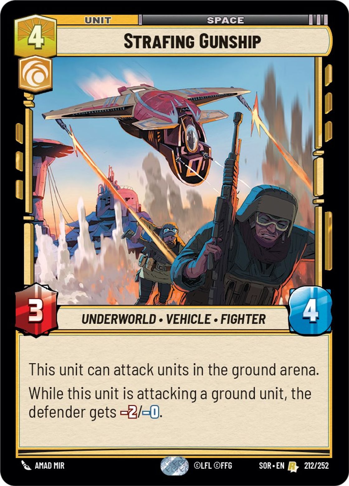 Strafing Gunship — Spark of Rebellion 212