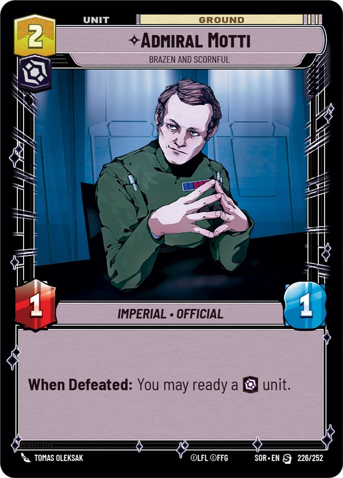 Admiral Motti, Brazen and Scornful