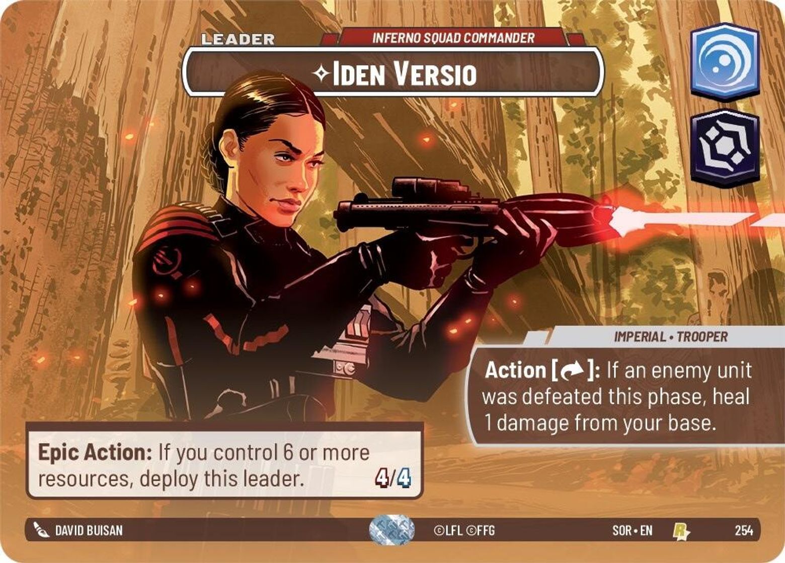 Iden Versio, Infero Squad Commander — Spark of Rebellion 254