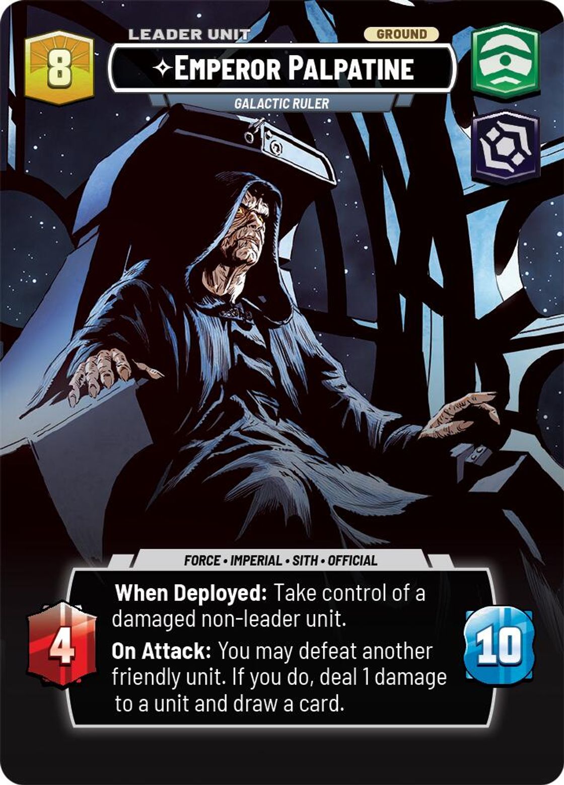 Emperor Palpatine, Galactic Ruler (verso)