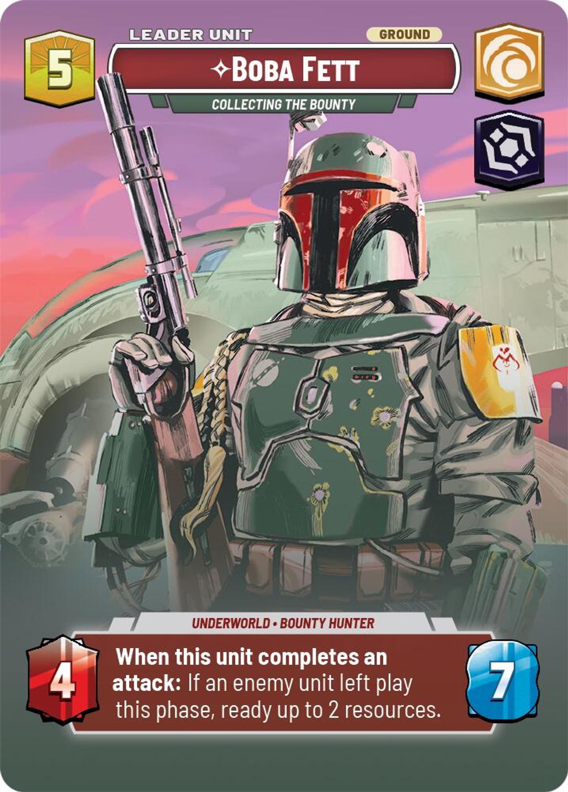Boba Fett, Collecting the Bounty (verso)