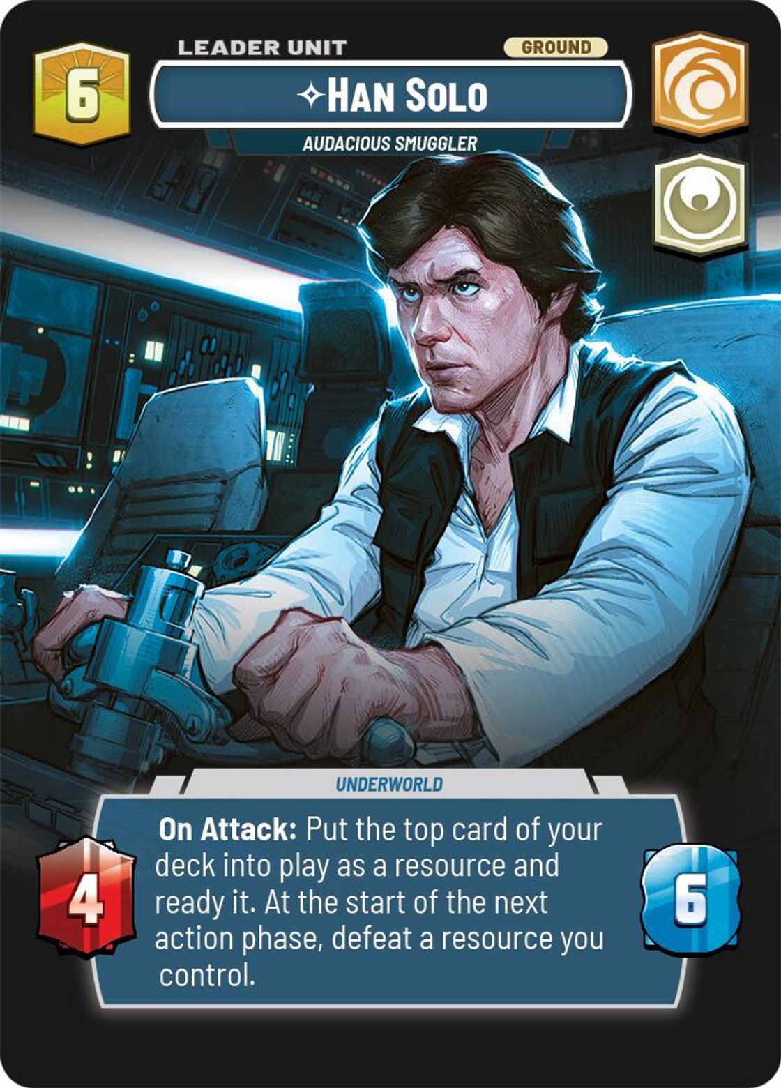 Han Solo, Audacious Smuggler (verso)