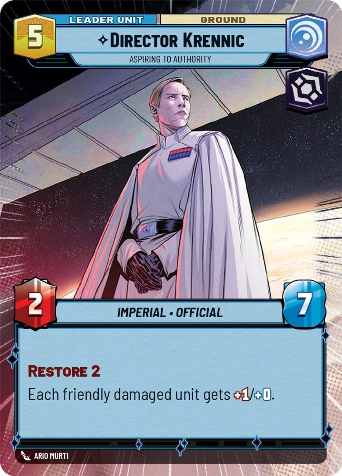 Director Krennic, Aspiring to Authority (verso)