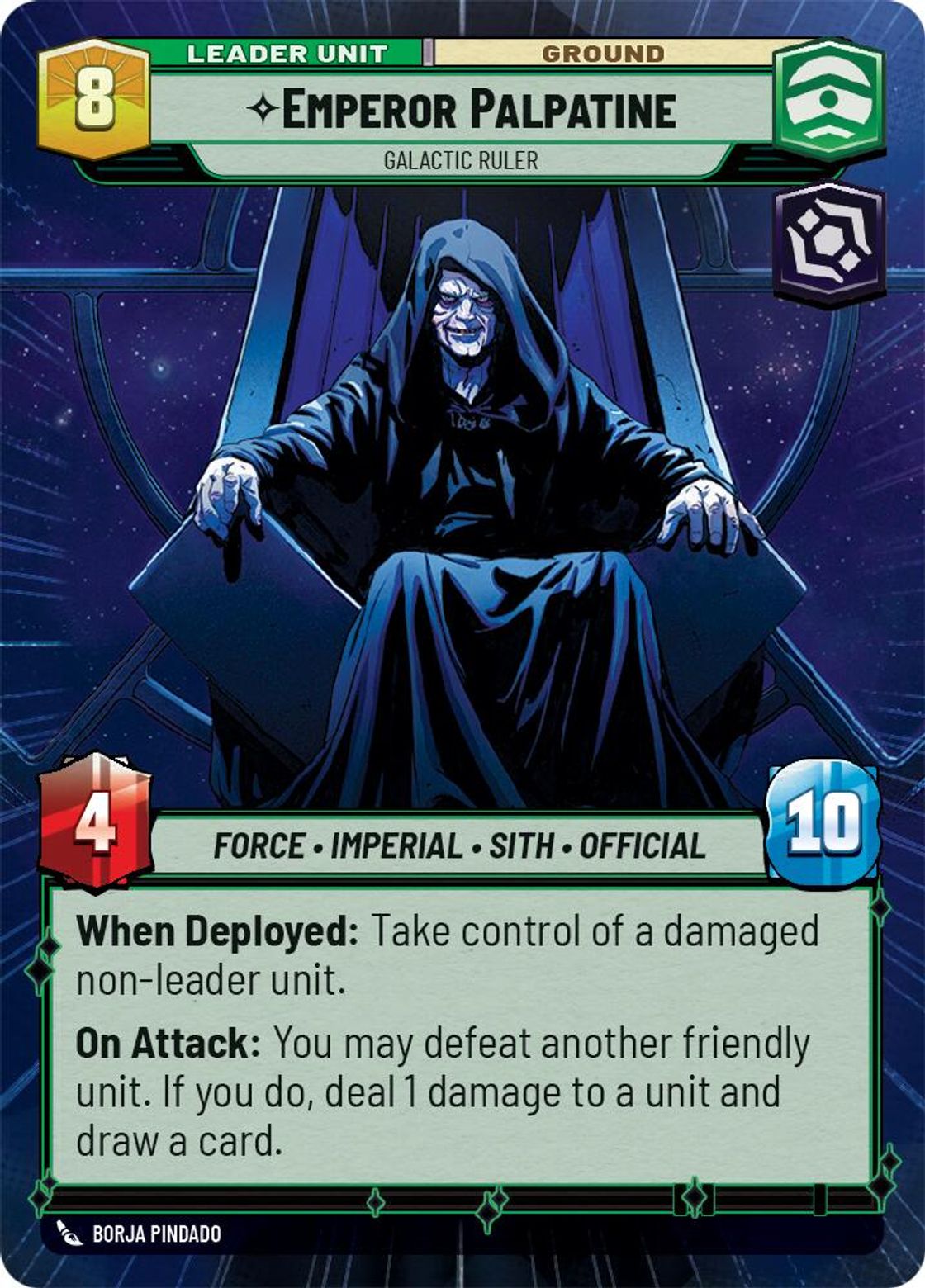 Emperor Palpatine, Galactic Ruler (verso)