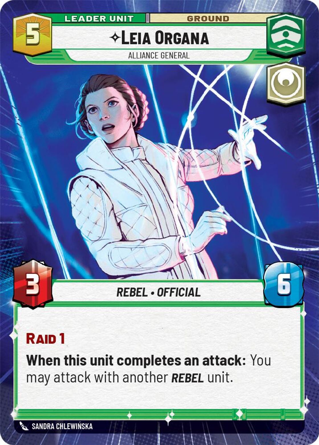 Leia Organa, Alliance General (verso)