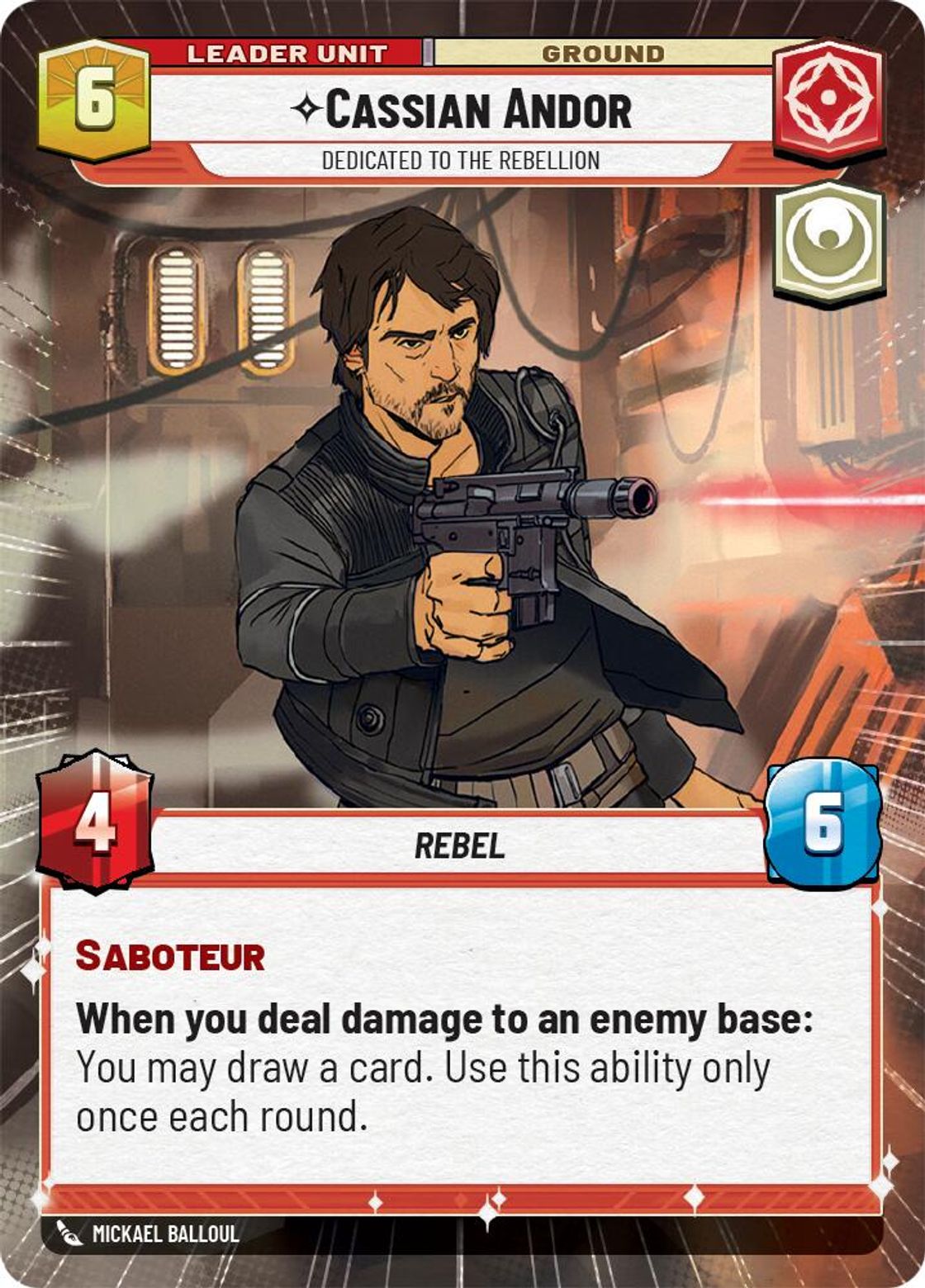 Cassian Andor, Dedicated to the Rebellion (verso)
