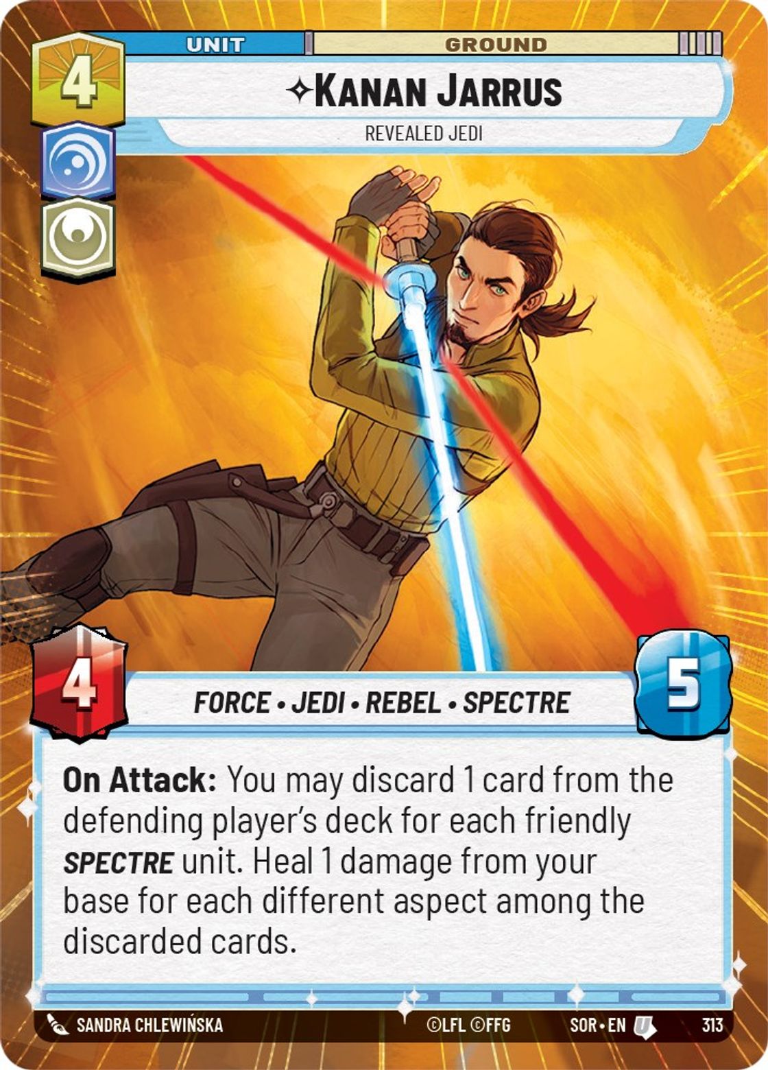 Kanan Jarrus, Revealed Jedi — Spark of Rebellion 313