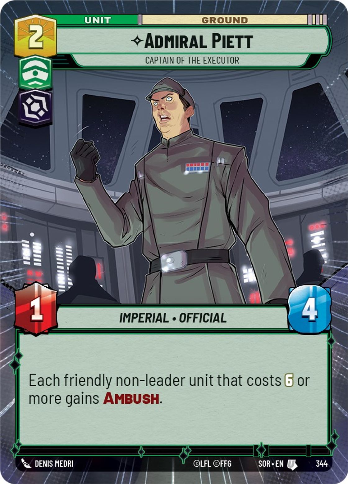 Admiral Piett, Captain of the Executor — Spark of Rebellion 344