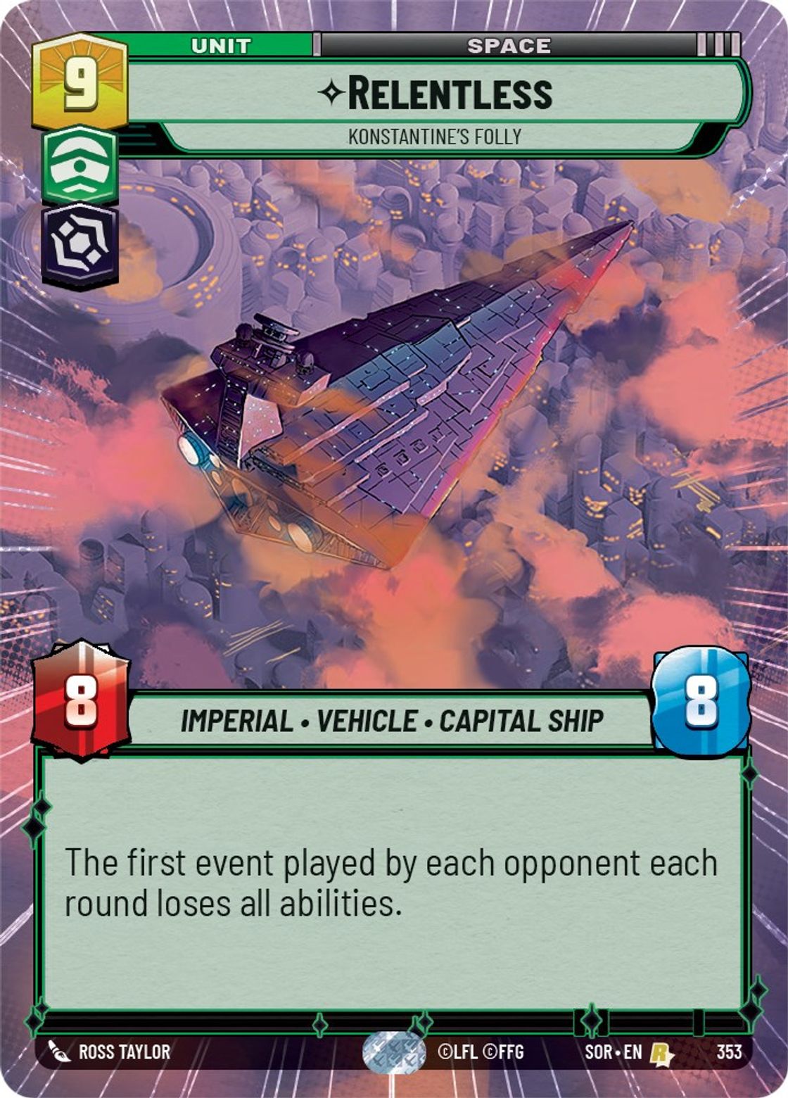 Relentless, Konstantine's Folly — Spark of Rebellion 353