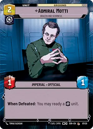 Admiral Motti, Brazen and Scornful — Spark of Rebellion - OP Promo 007