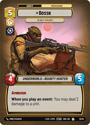 Bossk, Deadly Stalker — Spark of Rebellion - OP Promo 015