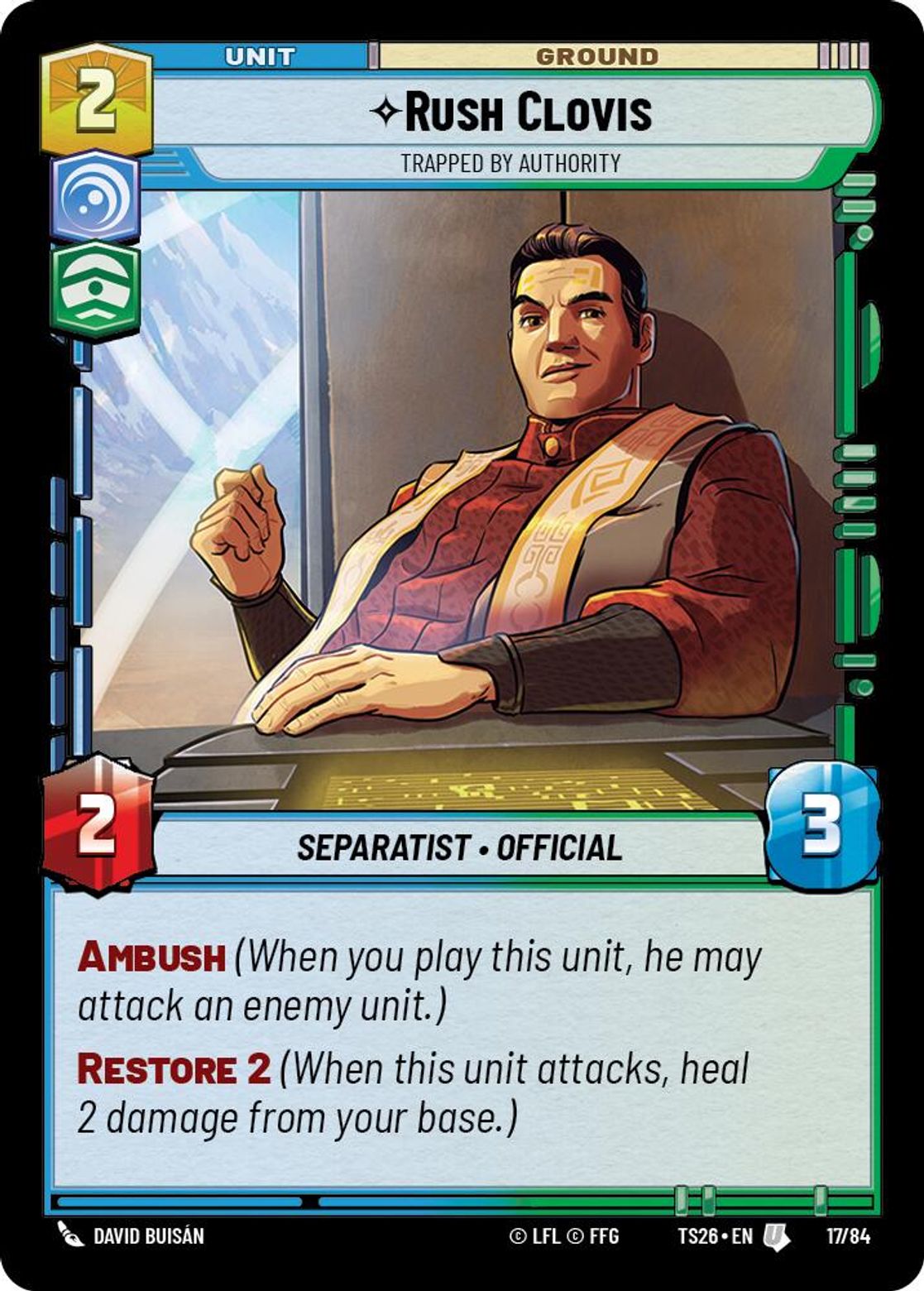 Rush Clovis, Trapped by Authority