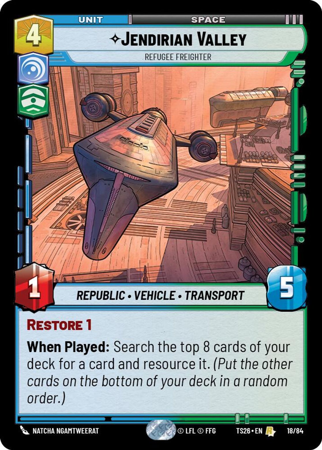 Jendirian Valley, Refugee Freighter