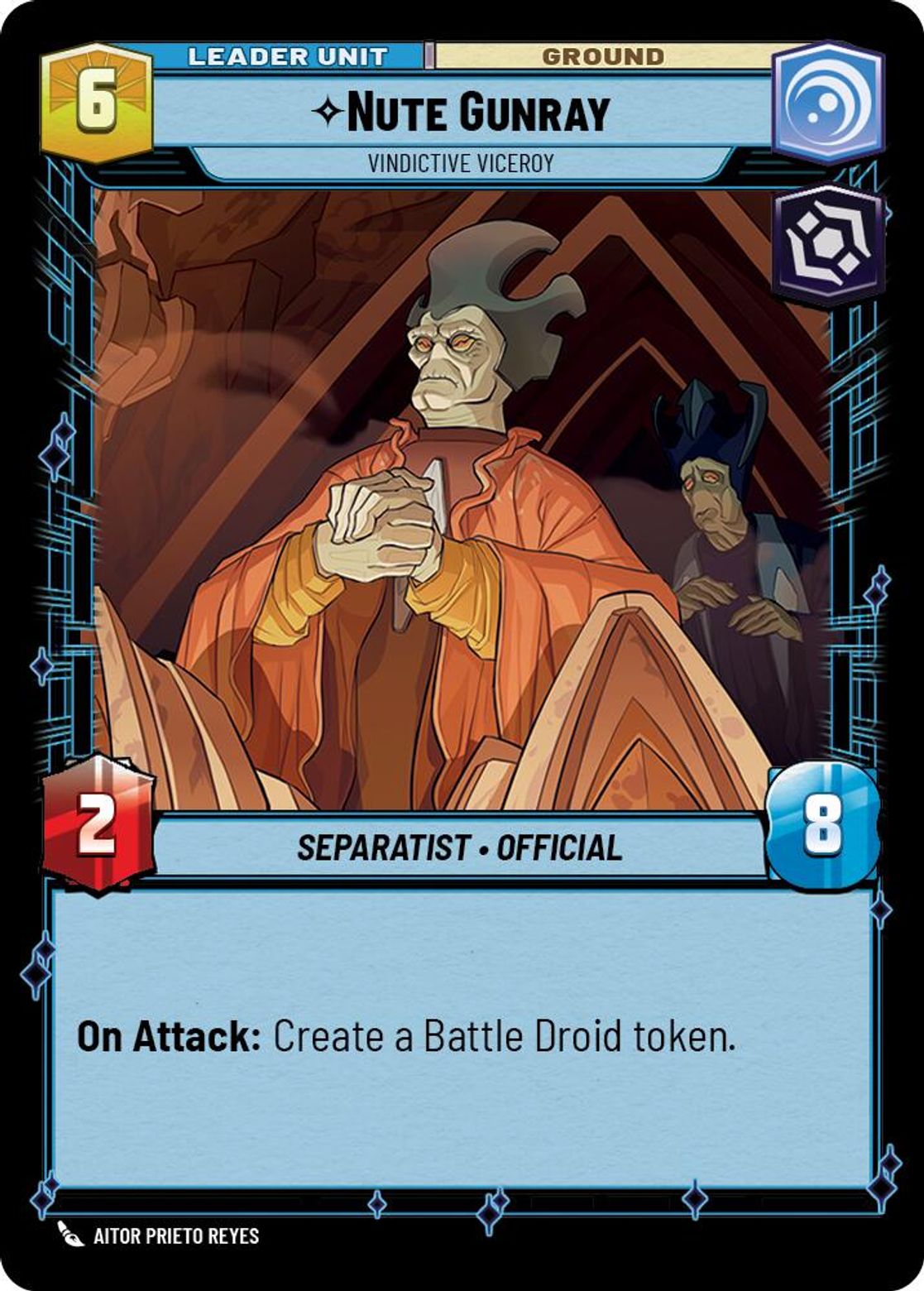 Nute Gunray, Vindictive Viceroy (verso)