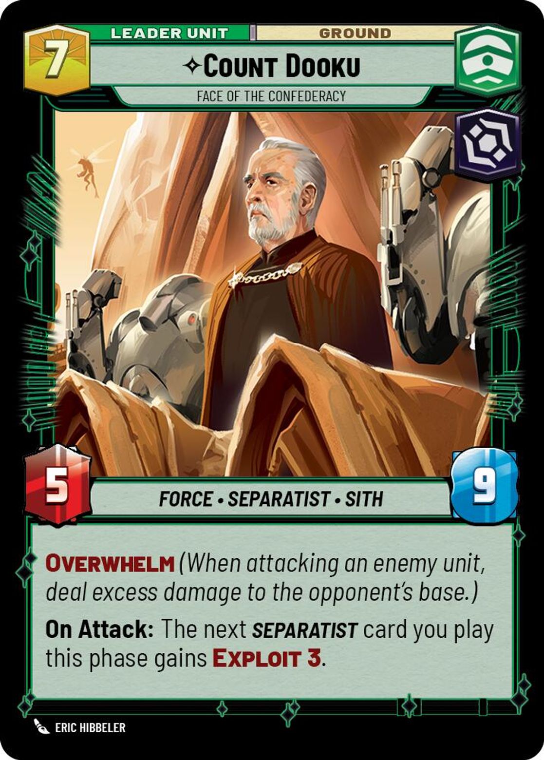 Count Dooku, Face of the Confederacy (verso)