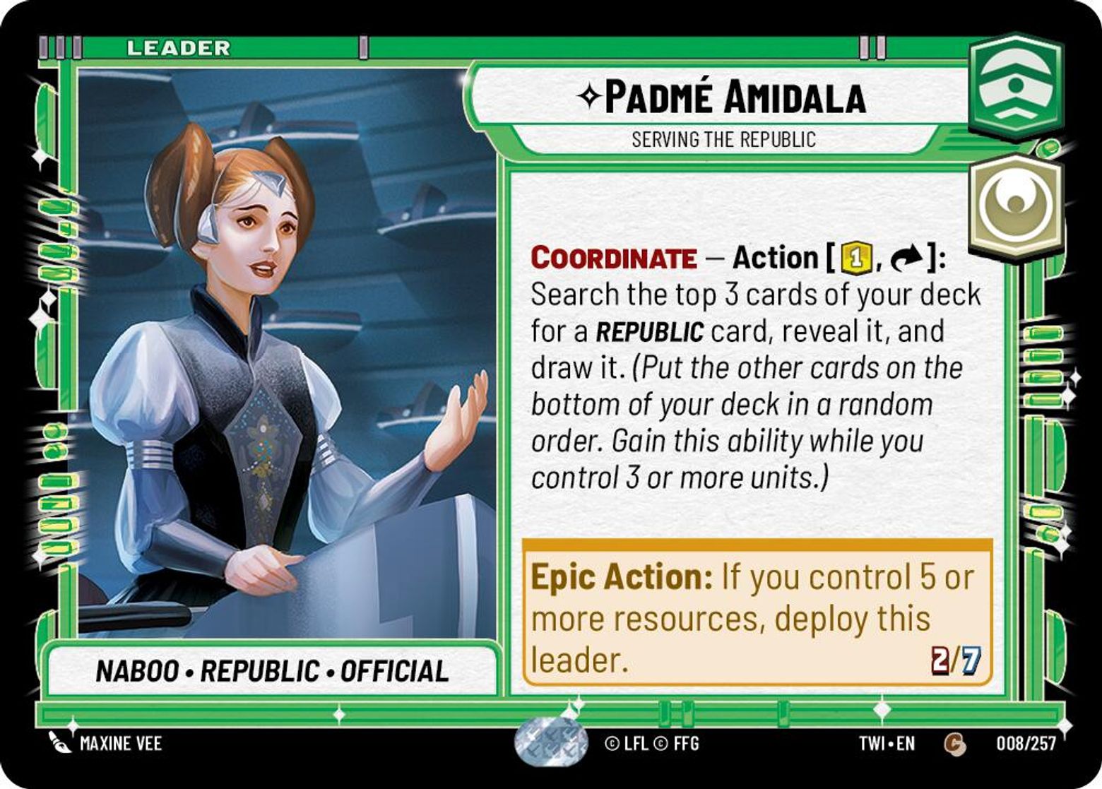 Padmé Amidala, Serving the Republic — Twilight of the Republic 008
