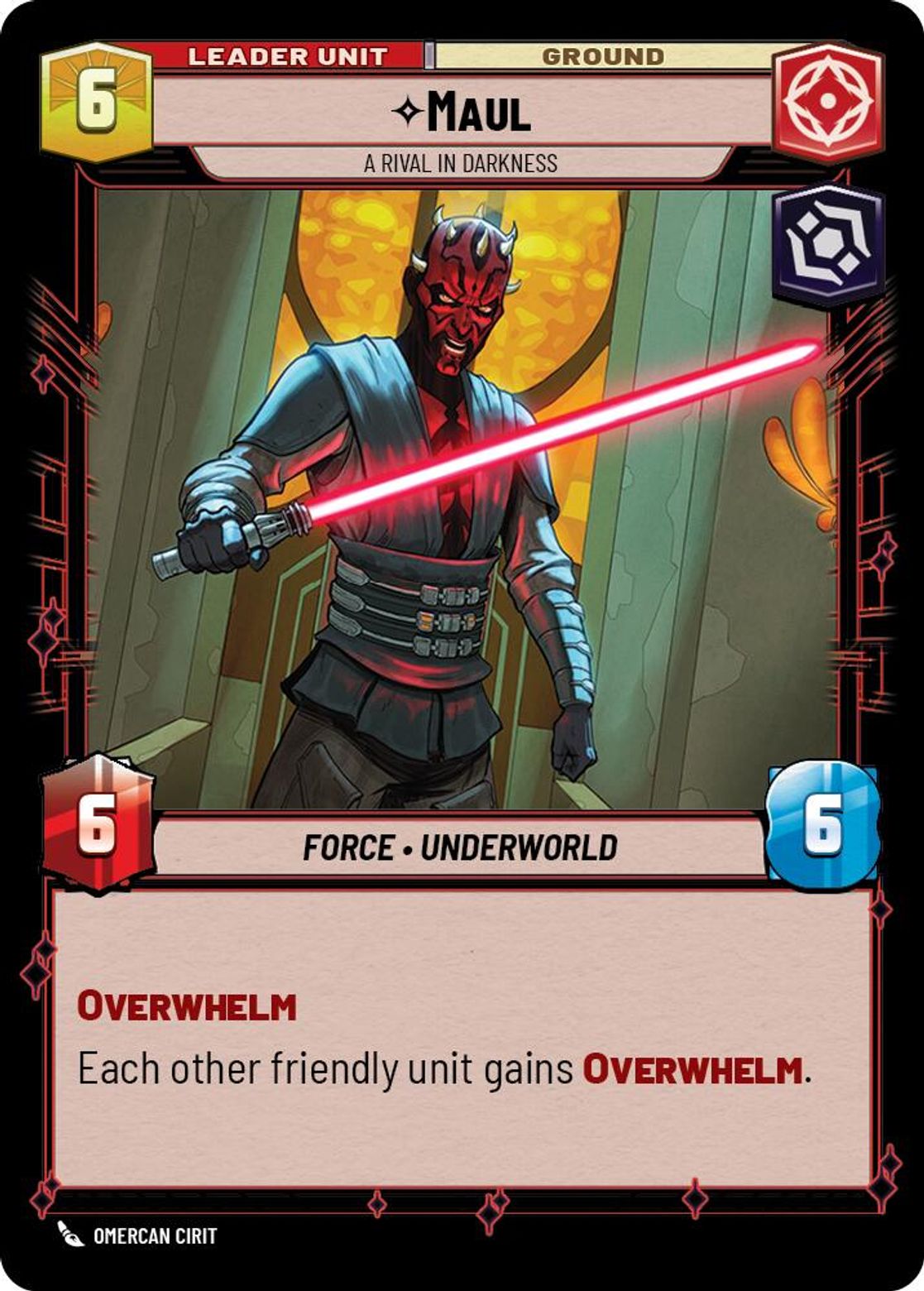 Maul, A Rival in Darkness (verso)