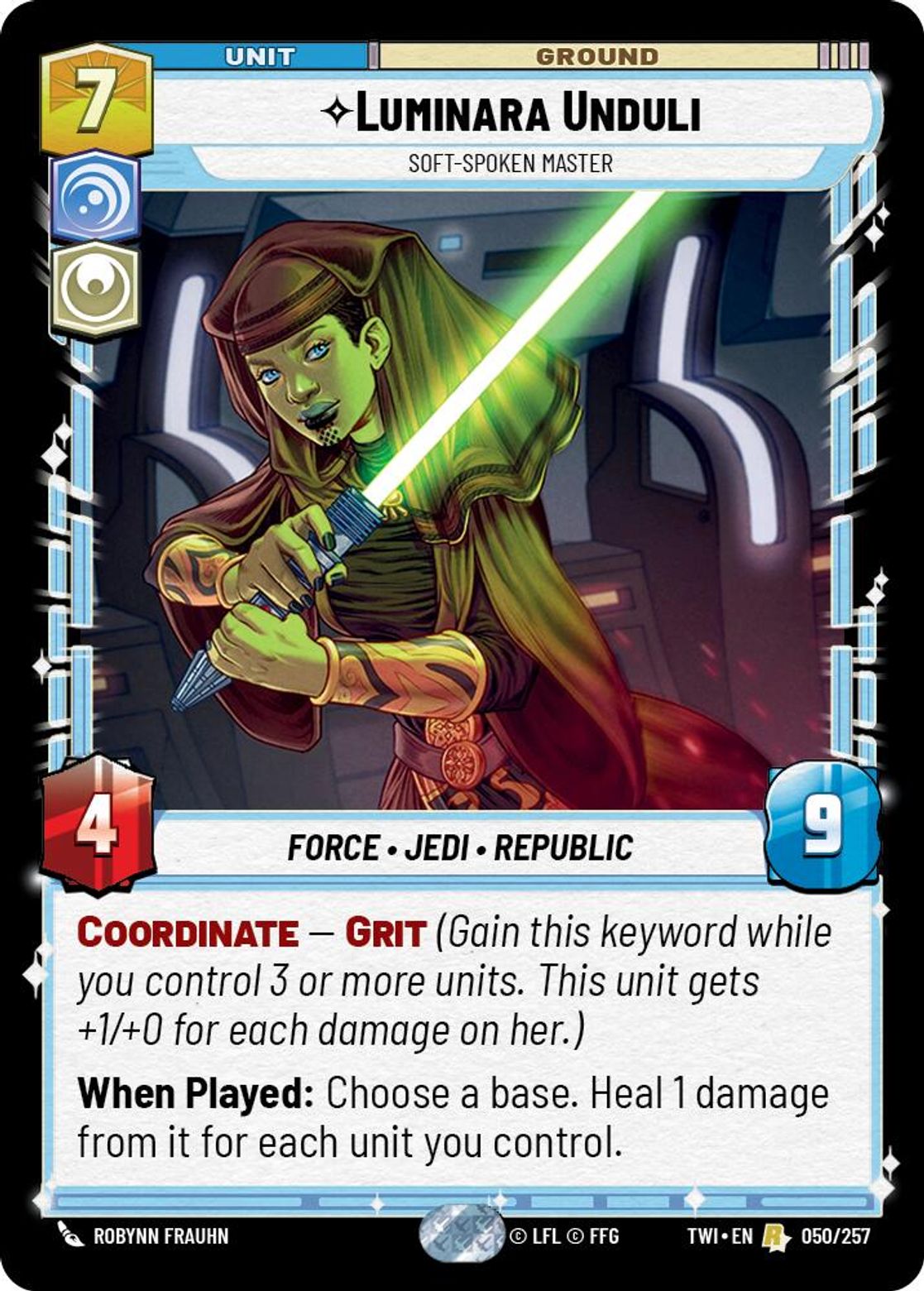 Luminara Unduli, Soft-Spoken Master — Twilight of the Republic 050