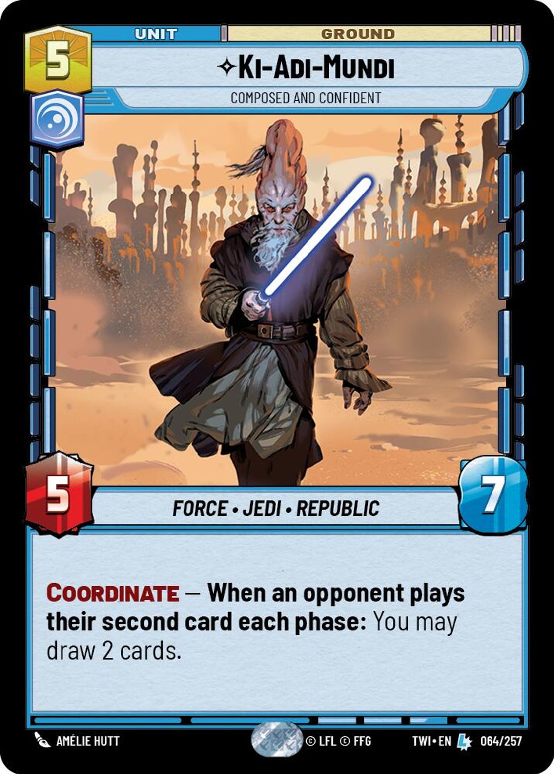 Ki-Adi-Mundi, Composed and Confident