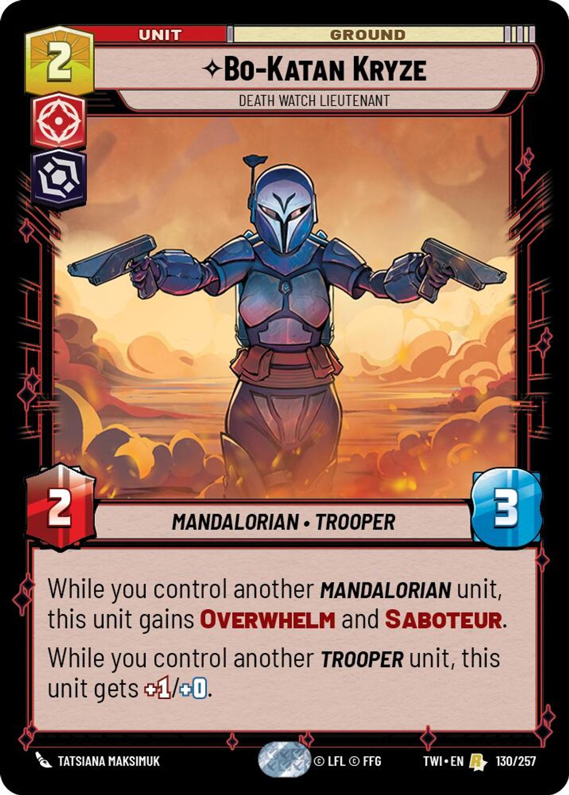 Bo-Katan Kryze, Death Watch Lieutenant — Twilight of the Republic 130