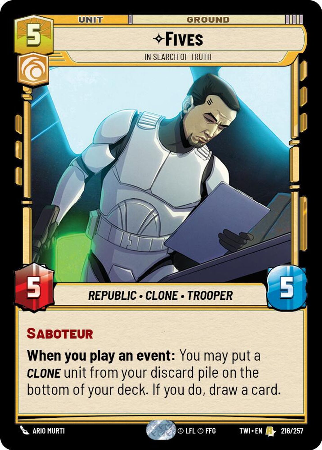 Fives, In Search of Truth — Twilight of the Republic 216