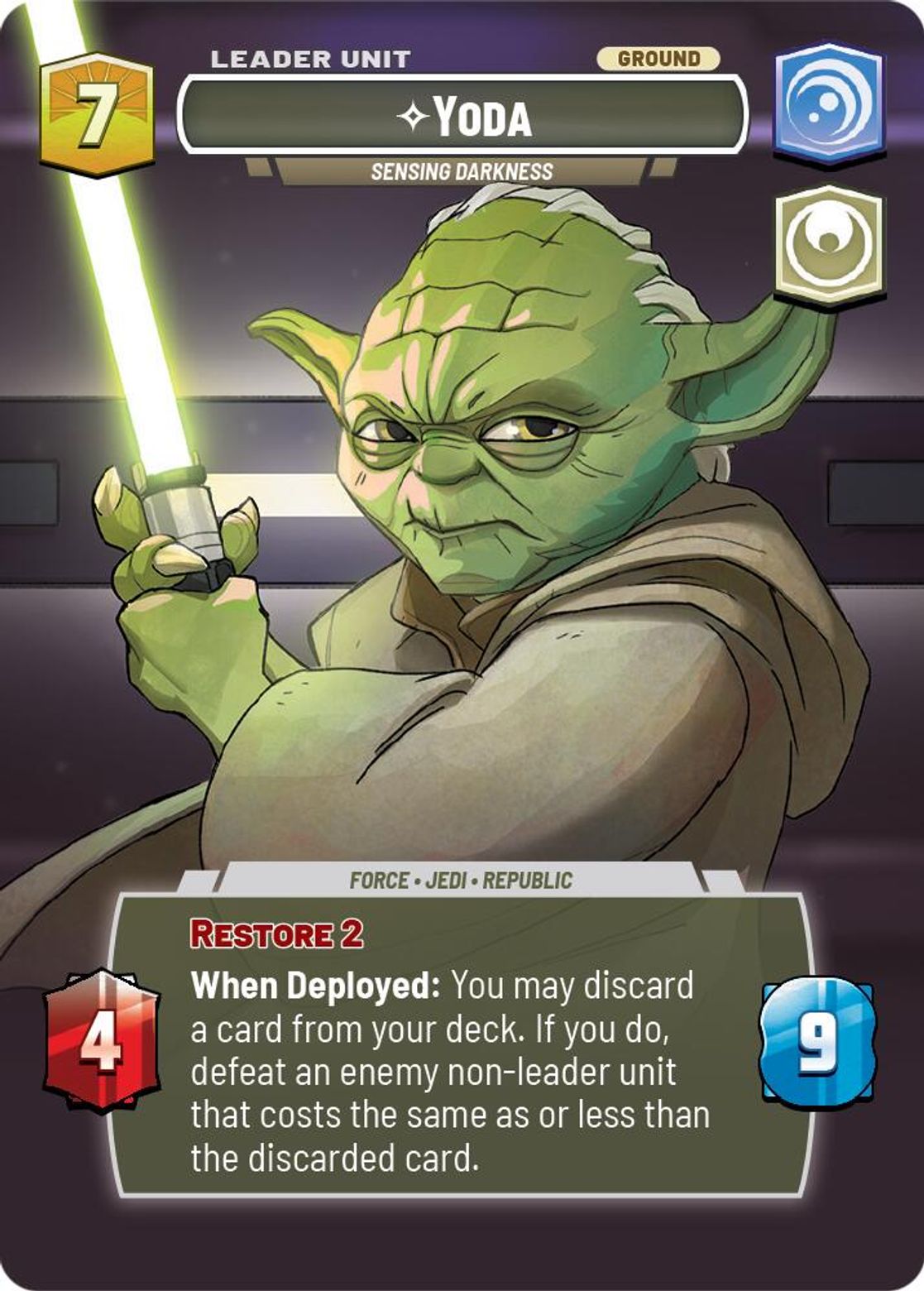 Yoda, Sensing Darkness (verso)