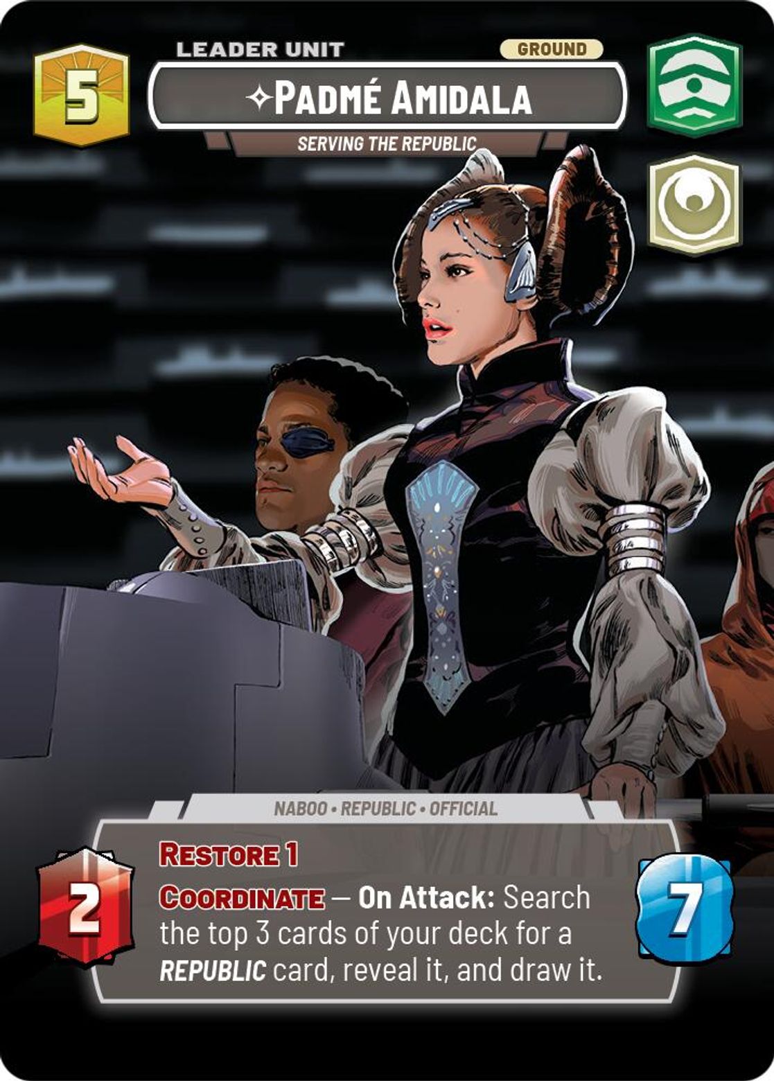 Padmé Amidala, Serving the Republic (verso)