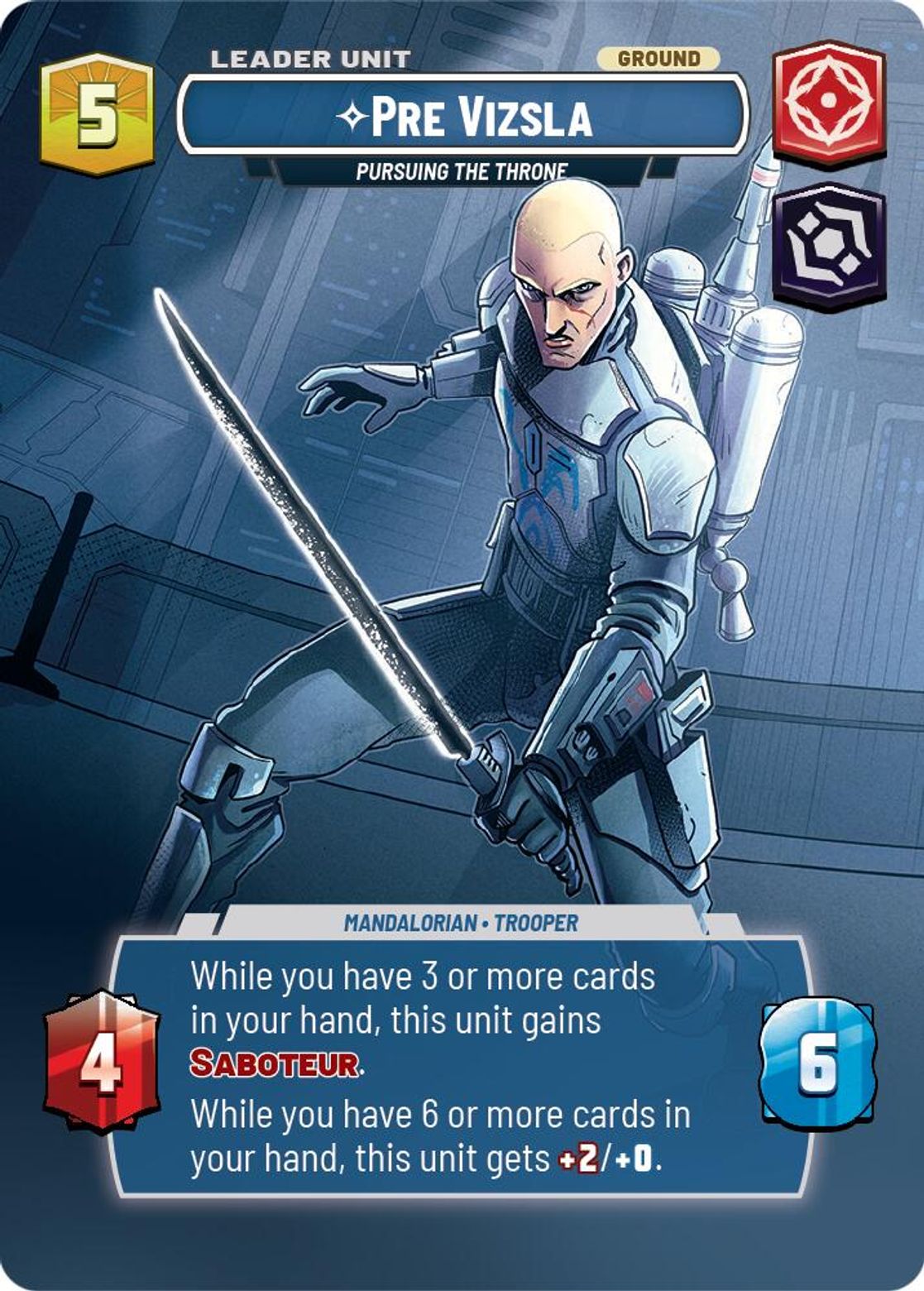 Pre Vizsla, Pursuing the Throne (verso)