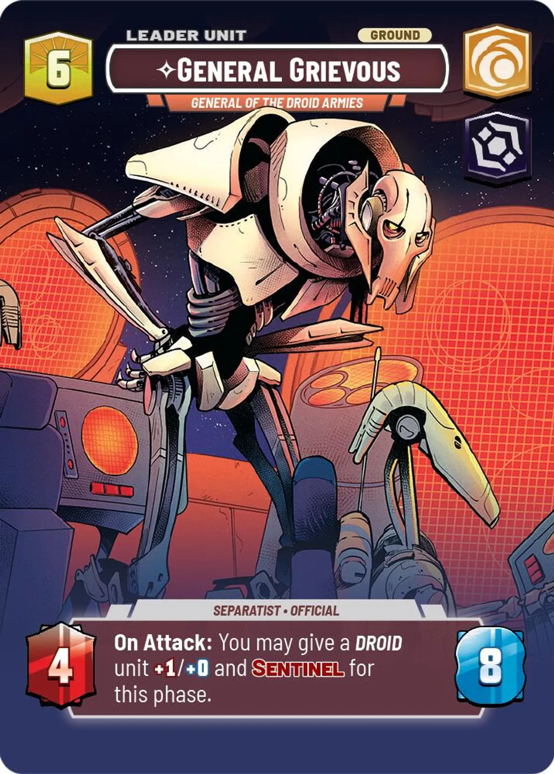General Grievous, General of the Droid Armies (verso)