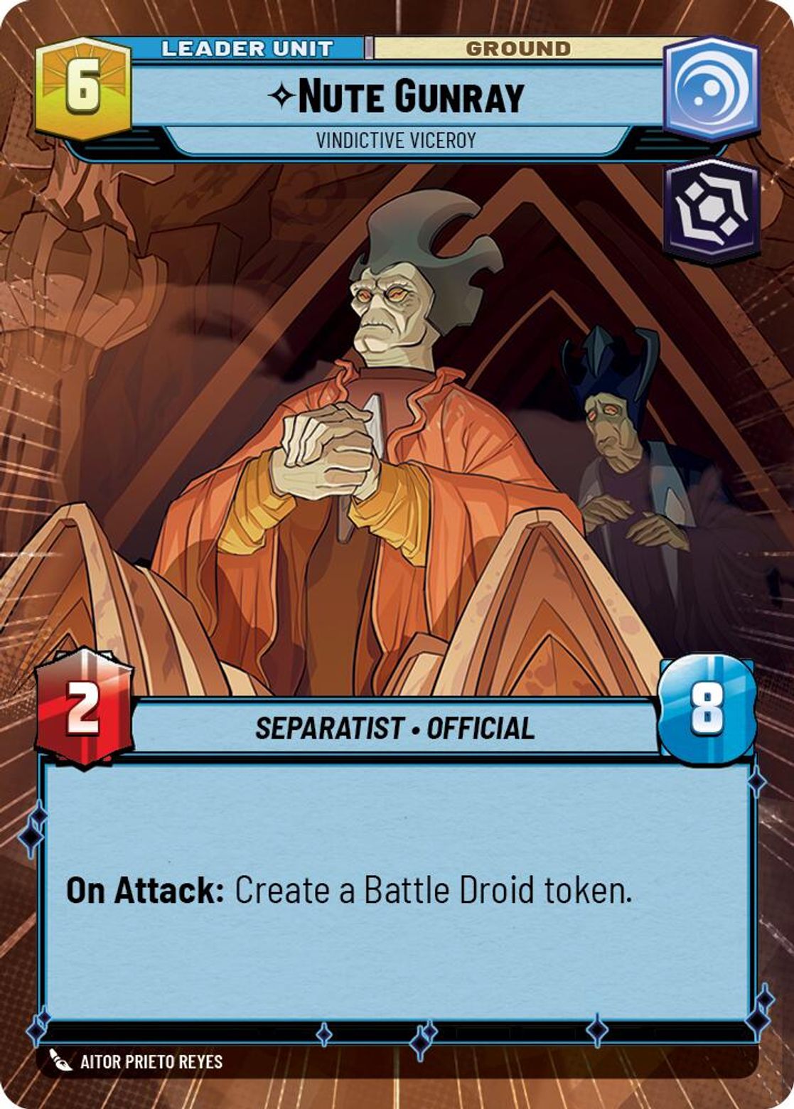 Nute Gunray, Vindictive Viceroy (verso)