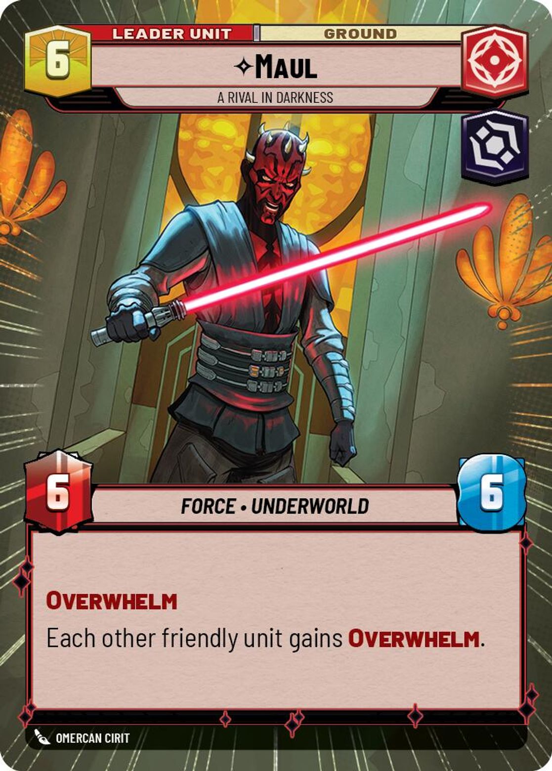 Maul, A Rival in Darkness (verso)