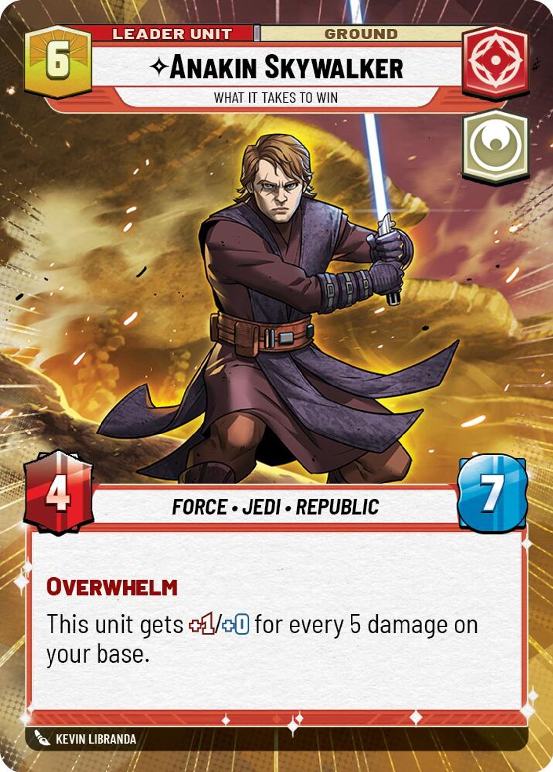 Anakin Skywalker, What it Takes to Win (verso)