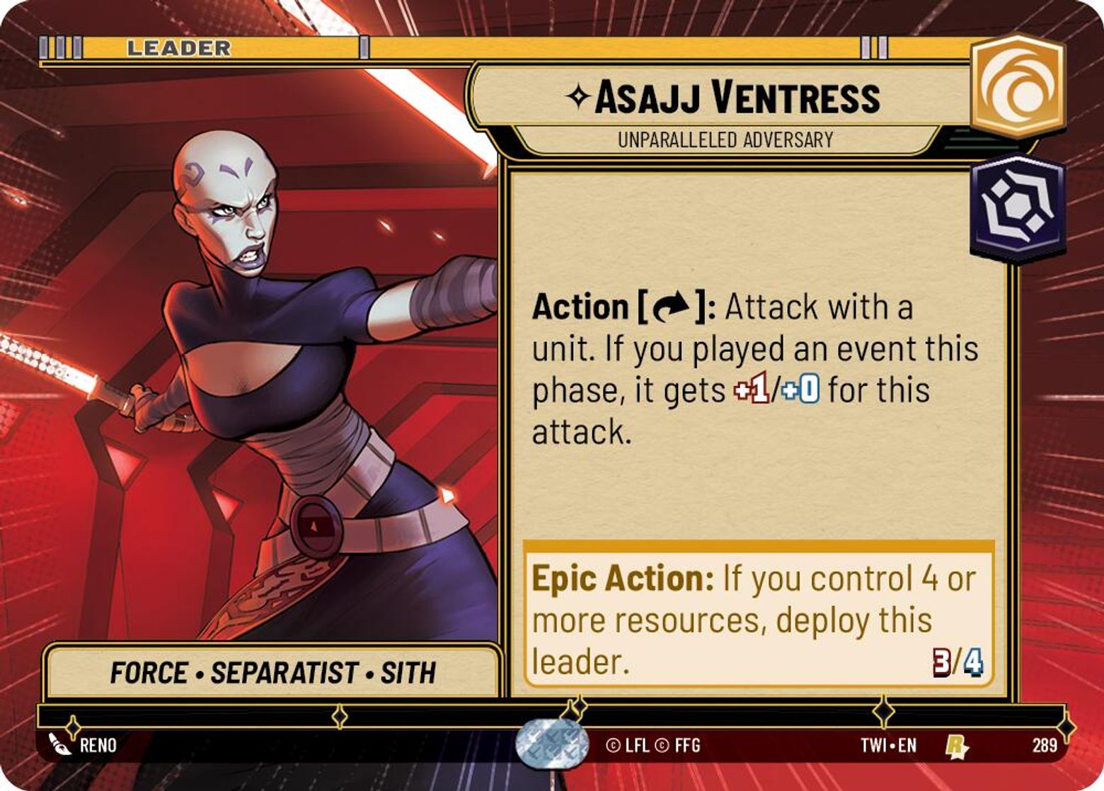 Asajj Ventress, Unparalleled Adversary — Twilight of the Republic 289