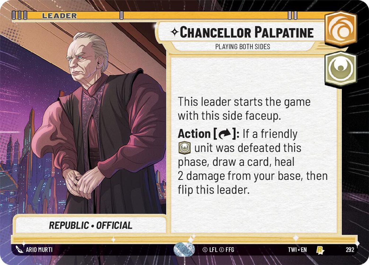 Chancellor Palpatine // Darth Sidious, Playing Both Sides — Twilight of the Republic 292