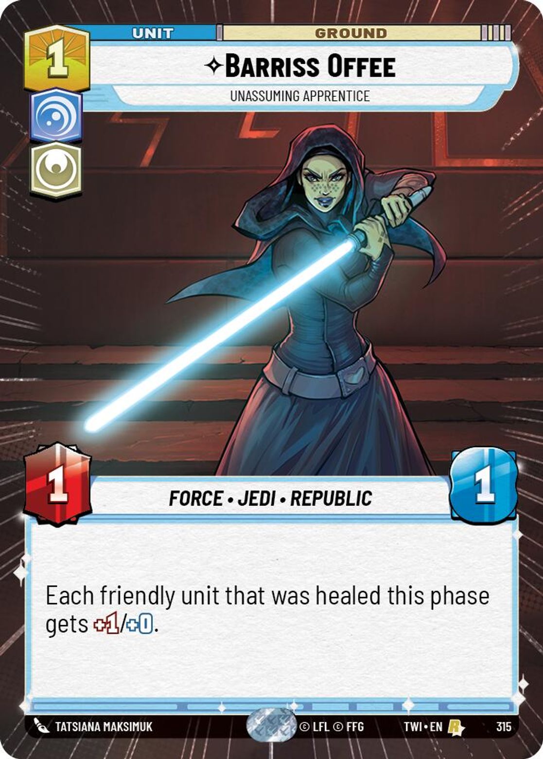 Barriss Offee, Unassuming Apprentice — Twilight of the Republic 315