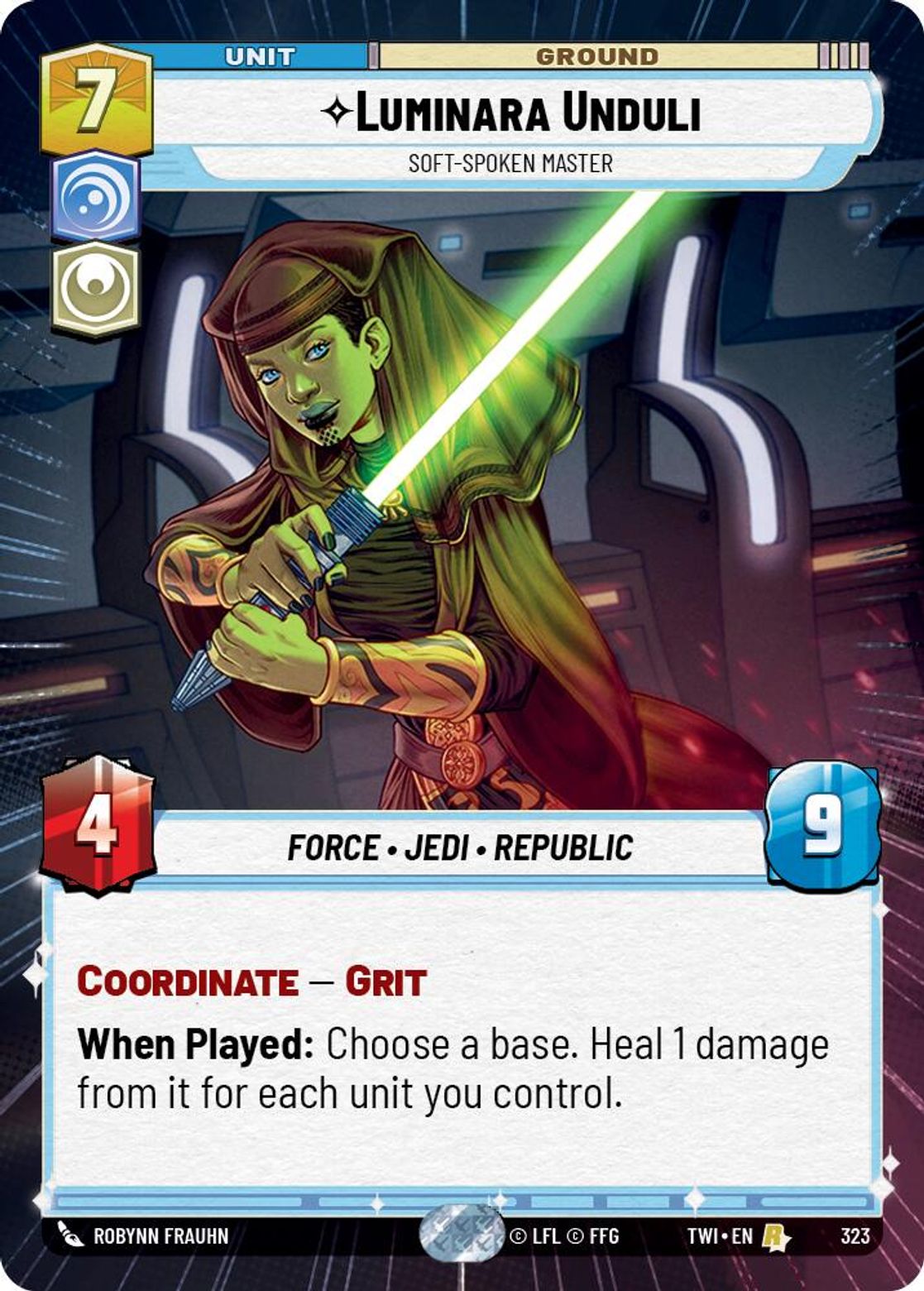 Luminara Unduli, Soft-Spoken Master — Twilight of the Republic 323