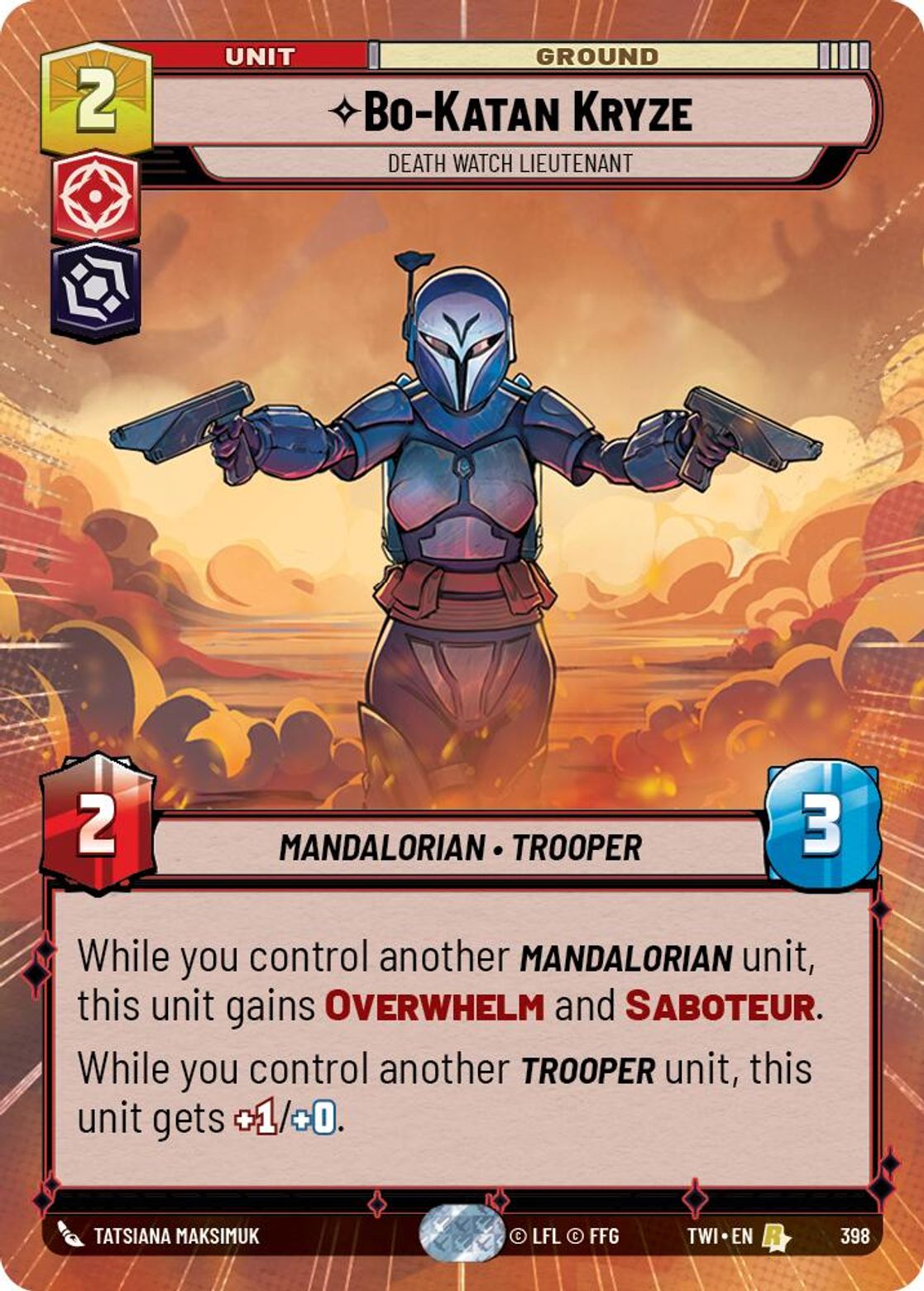 Bo-Katan Kryze, Death Watch Lieutenant — Twilight of the Republic 398