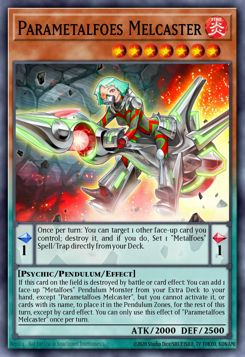 Parametalmorfose Melcaster — Blazing Vortex Premiere! promotional card EN020