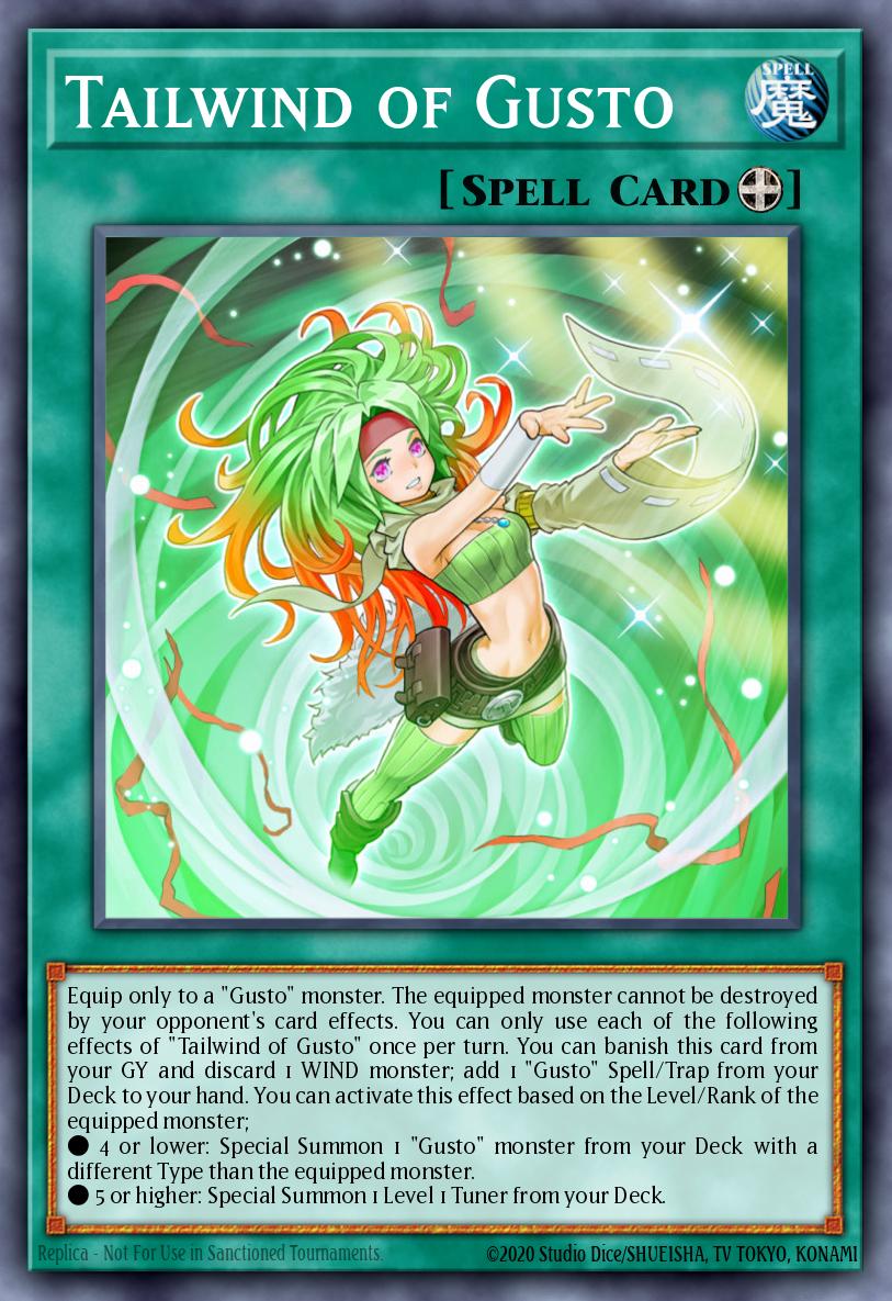 Vento de Cauda de Gusto — Dawn of Majesty Premiere! promotional card EN061