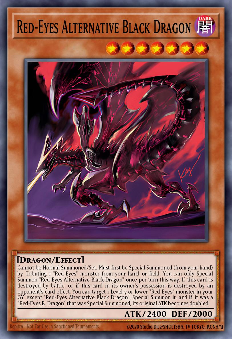 Dragão Negro Alternativo de Olhos Vermelhos — 2019 Gold Sarcophagus Tin EN005