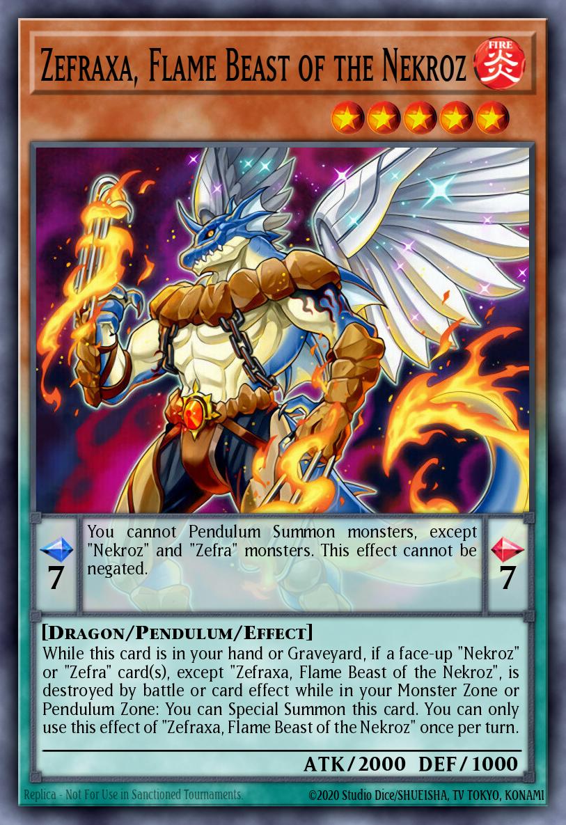 Zefraxa, Besta Flamejante de Necroz — Crossed Souls: Advance Edition EN027