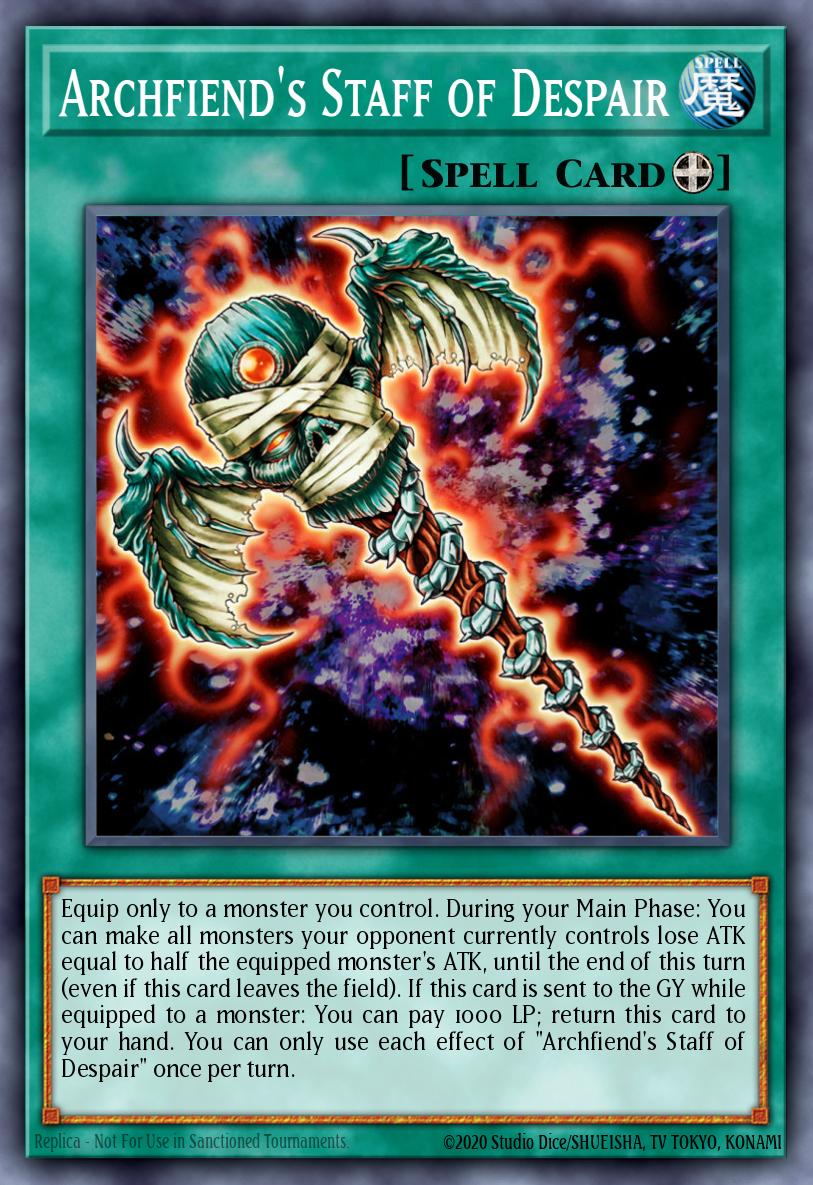 Cajado do Desespero do Arquidemônio — Blazing Vortex Premiere! promotional card EN063