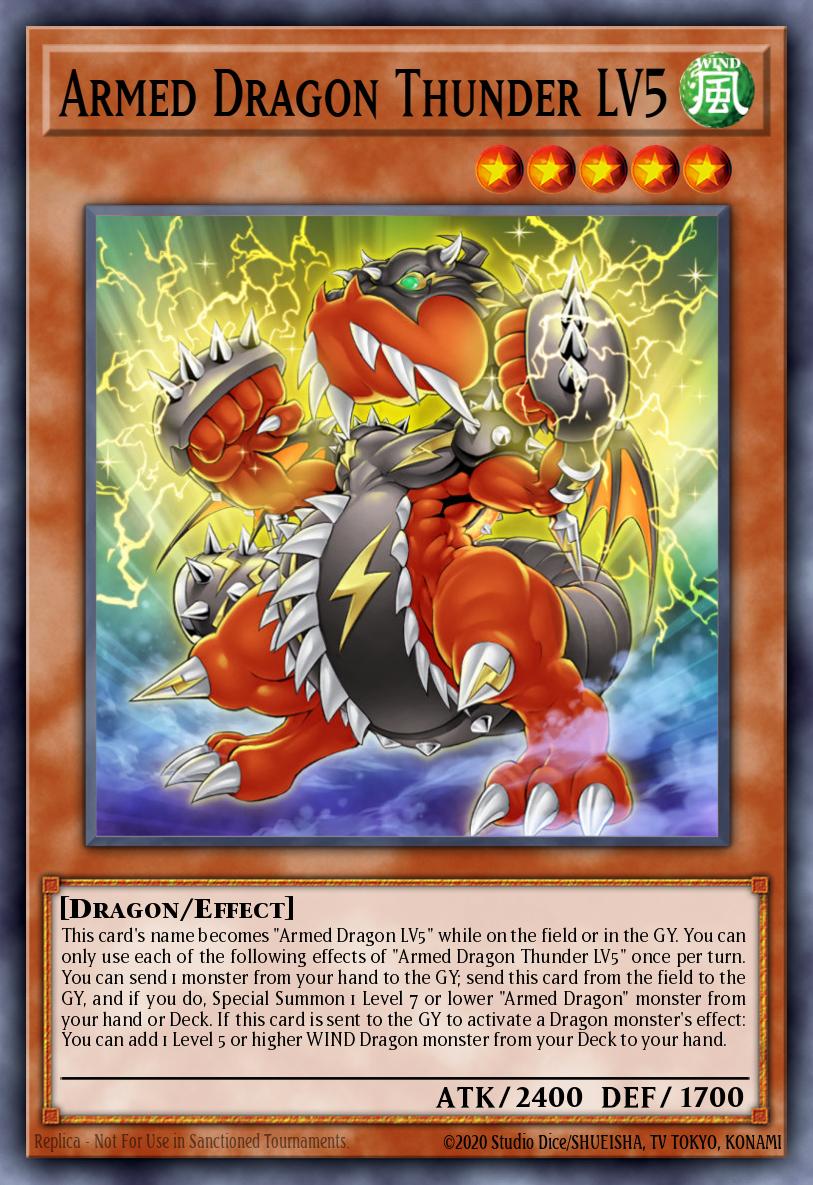 Dragão Armado do Trovão LV5 — Blazing Vortex Premiere! promotional card EN003