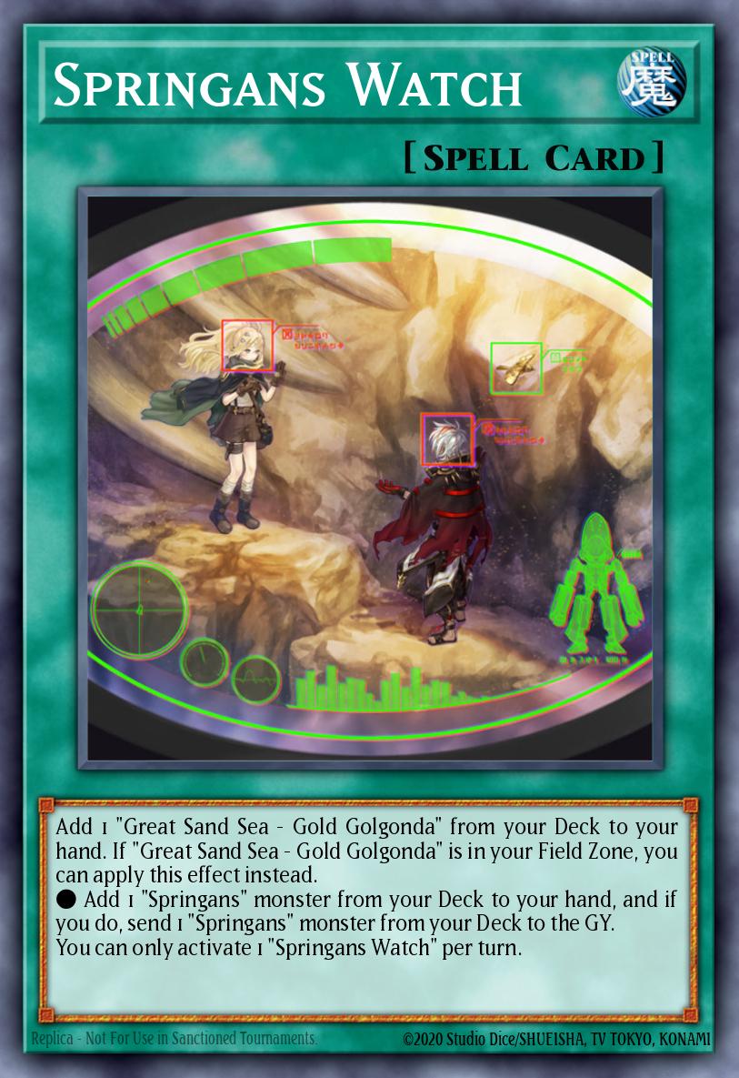 Observação Springans — Blazing Vortex Premiere! promotional card EN054