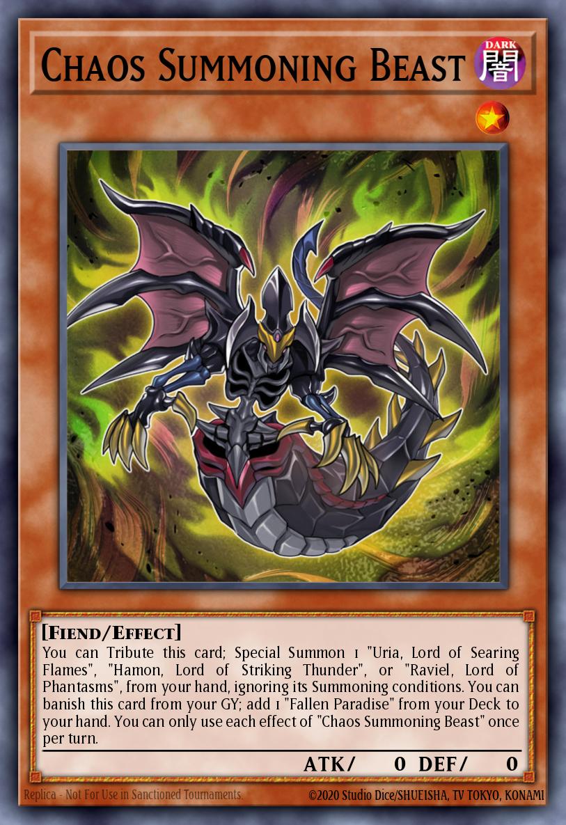 Besta da Invocação do Caos — Structure Deck: Sacred Beasts EN004