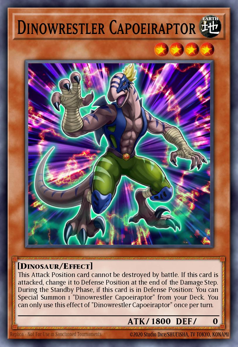 Dinolutador Capoeiraptor — 2019 Gold Sarcophagus Tin Mega Pack EN157