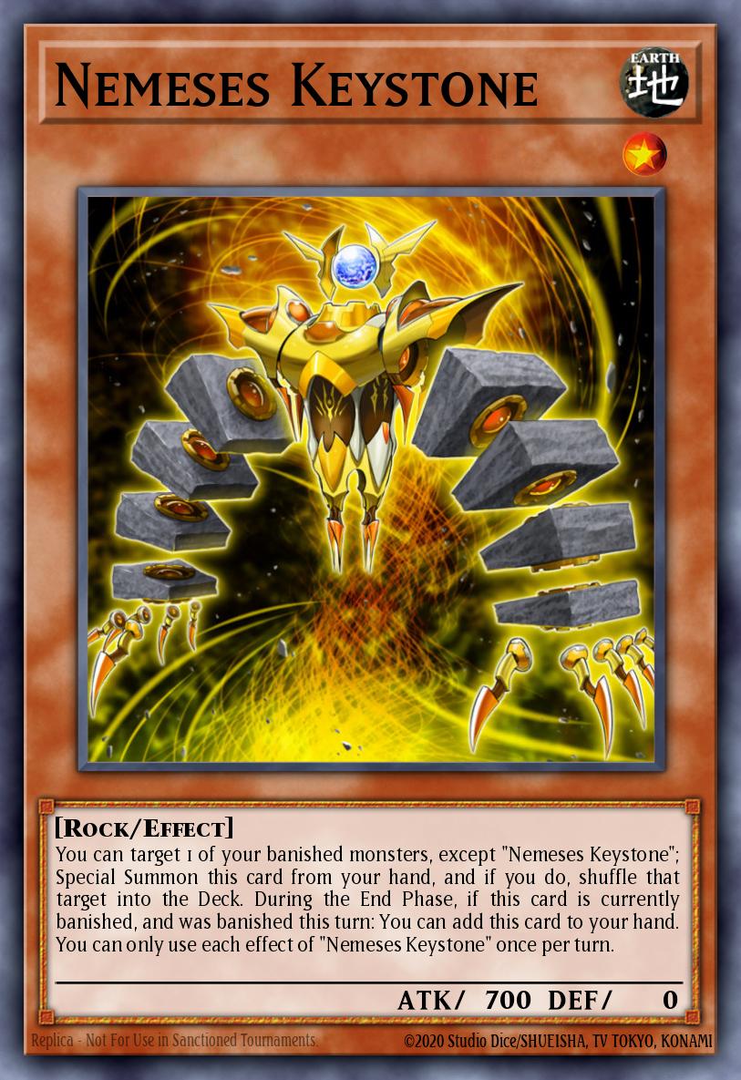 Pedra Angular Nêmeses — Rise of the Duelist Premiere! promotional card EN029